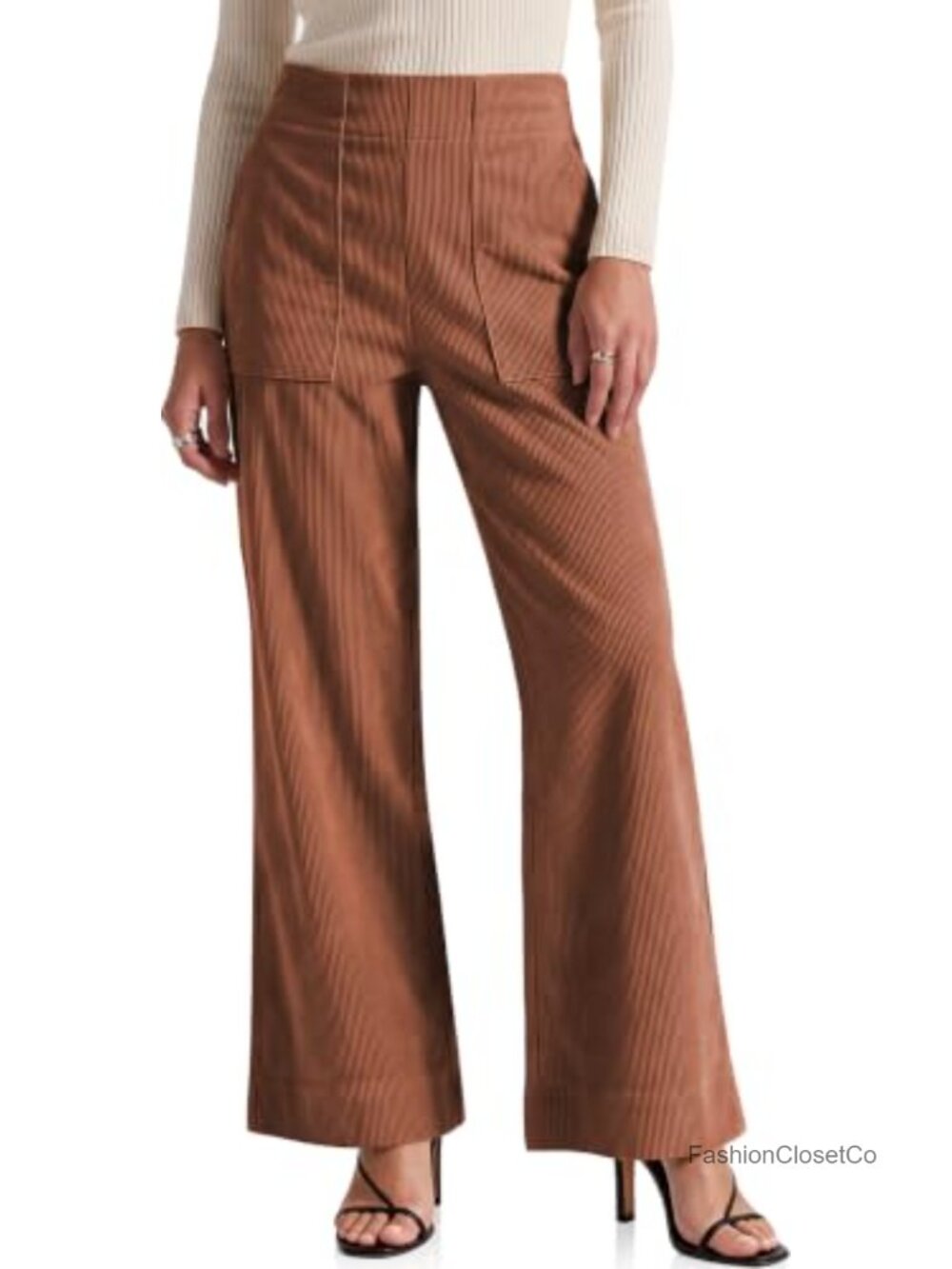 Wide Leg Corduroy Pants High Rise Casual Fall Trousers